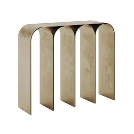 Golden arch console by pietro franceschini
